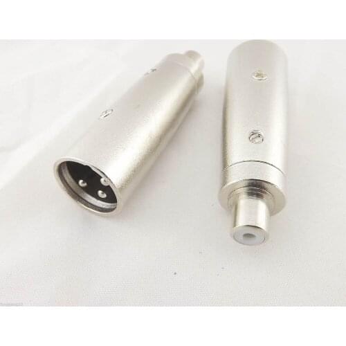 10pcs XLR 3 Pin Male Plug To RCA Female Mono Microphone Mic/AMP Audio Cable Adapter