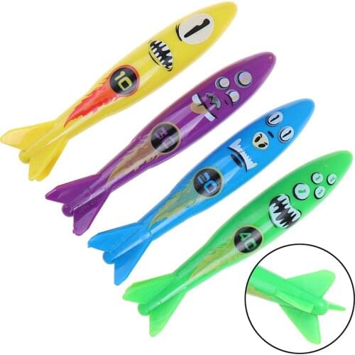 4PCS Torpedo Rocket Throwing Toy Pool Game Toy Seaweed Grass Swimming Pool Summer Beach Sticks Toys For Children