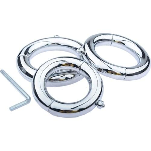 40mm 45mm 50mm Removable Metal Cock Scrotum Rings For Men Weight Testis Penis Dick Ring Sex Toys BDSM Mens Cockring Adult Toys