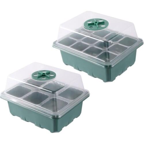 6/12 Cells Breathable Germination Box Garden Greenhouse Nursery Planter Vegetables Flower Succulents Growing Cultivation Pot