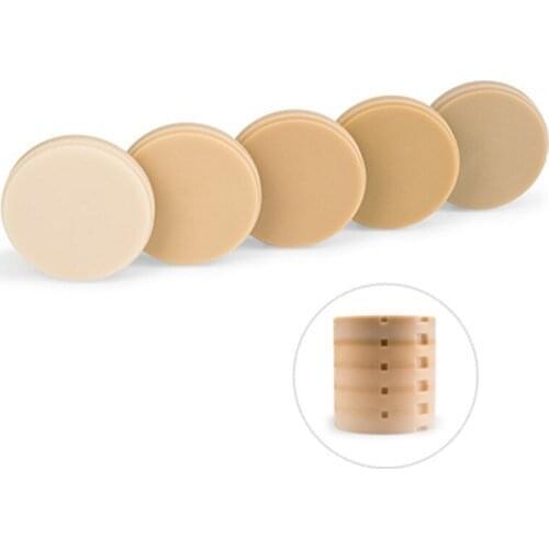 5 pieces 95mm*16mm Zirkonzahn CADCAM System Dental PMMA Puck Disc for Anterior and Posterior whiten Teeth Restoration