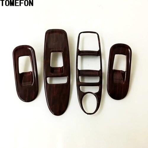 Wood Pattern Accessories For Nissan Armada Patrol Royale Nismo Infiniti QX56 QX80 Y62 2010-2018 ABS Door Window Lifter Trim