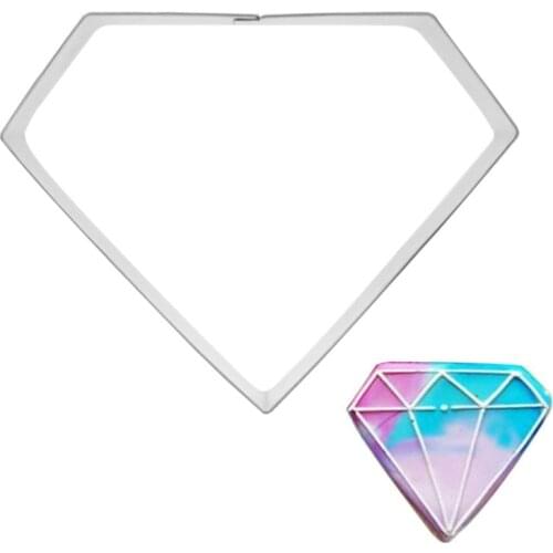 Diamond Stainless Steel Biscuit Pastry Cookie Cutter Cake Baking Mold DIY Pastry Sugar Fondant Decorating Mould