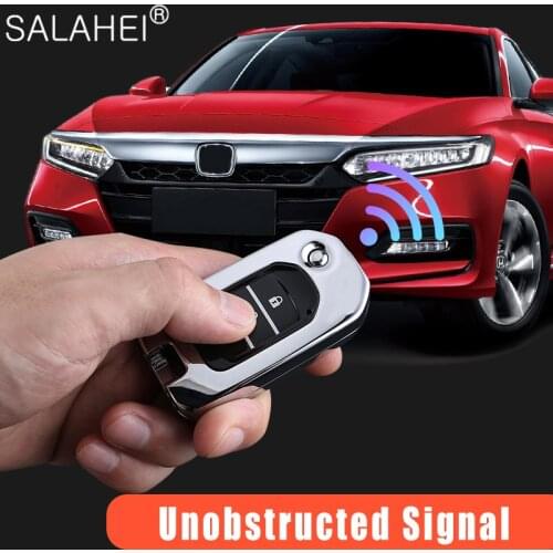 Car Accessories Zinc Alloy TPU Folding Key Case Anti-lost KeyChain For Honda FIT XRV VEZEL CITY JAZZ CIVIC HRV Civic Crider CRV