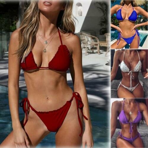 US Women Padded Push-up Bra Bikini Set Swimsuit Swimwear Beachwear Bathing Suit