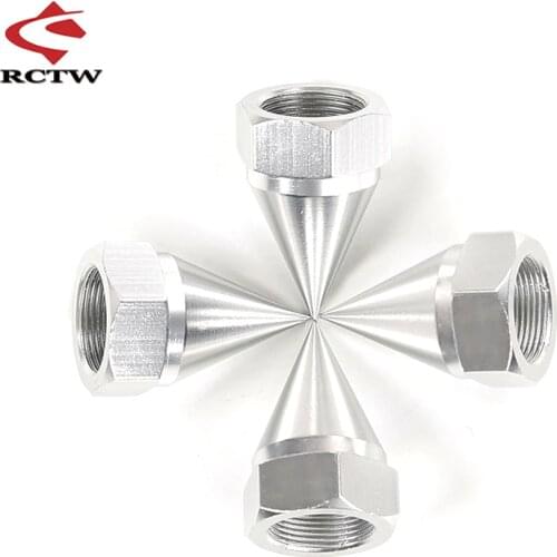 CNC Metal Sharp Thorn Vertebral Locking Dust Proof Nut Wheel Dust Cover Cap for 1/5 HPI ROVAN KM BAJA 5B 5T 5SC SS