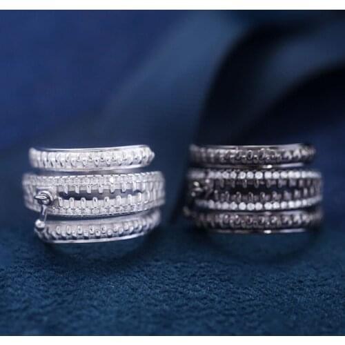 Designer Fashion 925 Sterling Silver Jewelry 3A Cubic Zirconia Party Ring