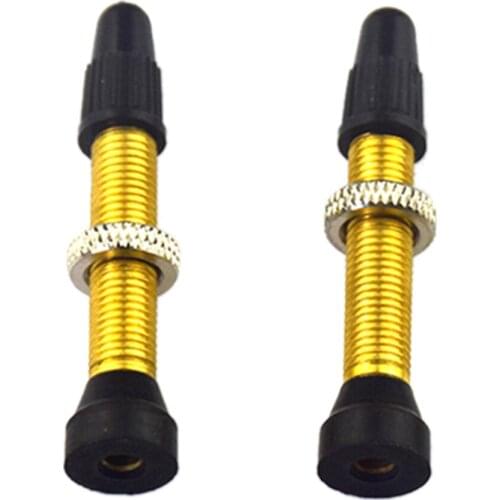 ELOS-1 Pair MTB Road Bike Bicycle Brass Tubeless Valve Stems with Tool