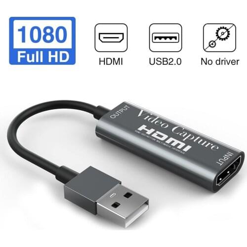 Rondaful Video Capture Card Lightweight Portable HDMI Live Video Recorder Game Capture Card for Laptop Live Broadcasting