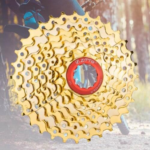 ZTTO MTB Cassette 8 Speed Flywheel 10s 11-36 T Golden Freewheel for Cycling Parts M610 XT M785 SLX M670 for XTR M975 K7 NX GX