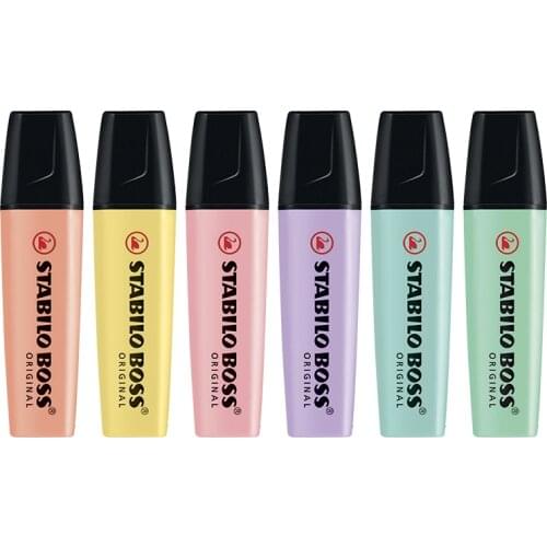 Stabilo 70 BOSS Pastel Highlighters Text Markers Focus Marker Pen for Student Office