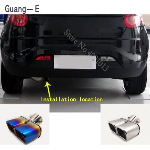 Car stickers cover muffler exterior back end pipe dedicate exhaust tip tail outlet ornament 1pcs For FIAT Bravo 2011 2012-2018
