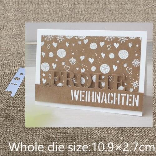 New Design Craft Metal Cutting Die die cuts German FROHE egde decoration scrapbook Album Paper Card Craft Embossing die cuts