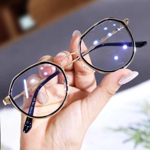 2021 Large Frame Glasses Myopia Glasses Women Men Nearsighted Eyewear Anti Blue Light Glasses with Diopters Minus -1.0~-6.0