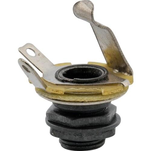 Musiclily 6.35mm Mono Guitar Input Jack Socket , Black