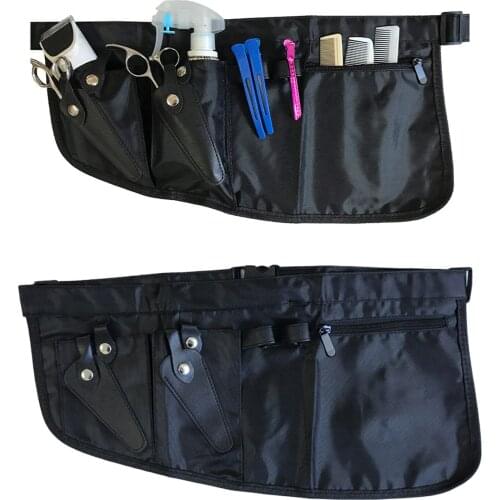 Hairdressing Scissor Pouch Bag Hairdresser Stylist Tool Adjustable Belt Stylist Wasit Pouch Multi Pocket Hair Scissors Comb Bag