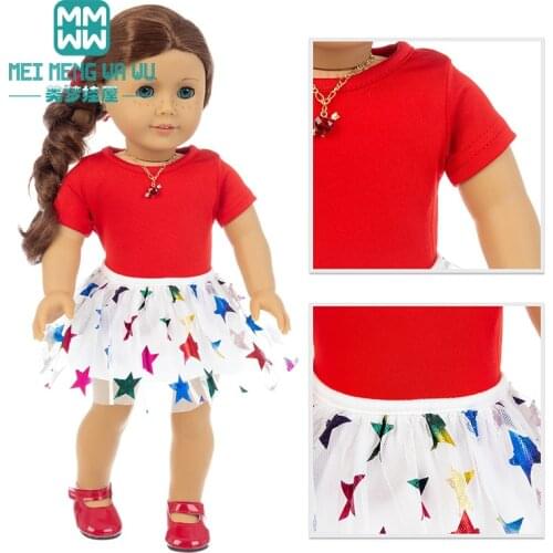 Fits 45 cm American doll clothes accessories fashion Dresses, coats, jeans Girls gift