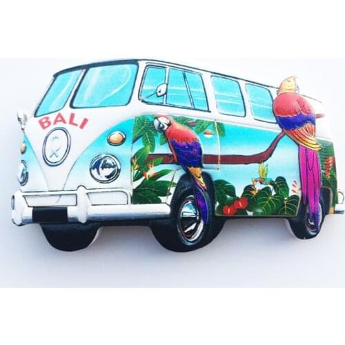 QIQIPP Bali, Indonesia Creative Tourism Commemorative Decorative Crafts Parrot RV Magnetic Fridge Magnet Accompanying Gift
