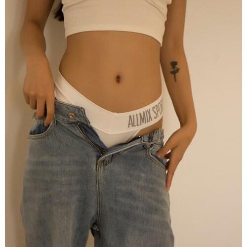 Colorful Sports Sexy Underwear Women Letter Fitness Seamless Panties Thongs Soft Cotton Briefs Mid Waist Lingerie