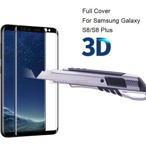 S9 3D Full Coverage Tempered Glass 3D Curved Full Cover screen protector For samsung Galaxy S9 Plus Note 8 S7 Edge S8 S8 Plus