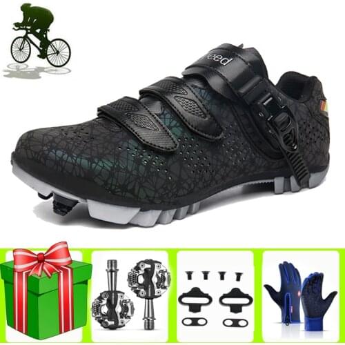 Self-Locking Mountain Bike Sneakers Men Women Cycling Shoes Add Pedals Sapatilha Ciclismo Mtb Breathable Bicicleta Carretera