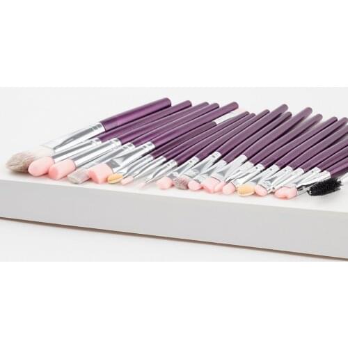 SHIDISHANGPIN 20PCS Makeup Brushes Luxury Champagne For Foundation Powder Blush Eyeshadow Concealer Lip Eye Makeup Brushes tools