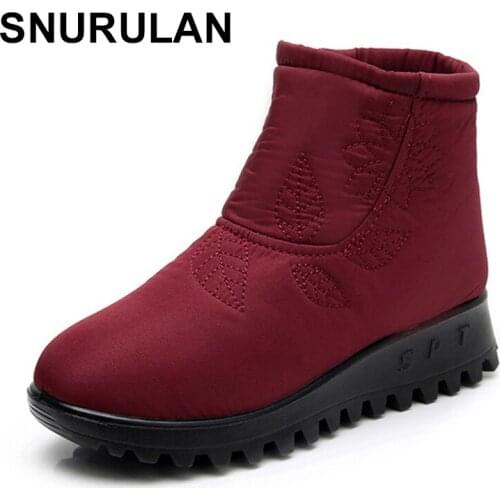 SNURULANwinter boots new snow boots for women winter boots waterproof non-slip snow boots for women flat shoesE016