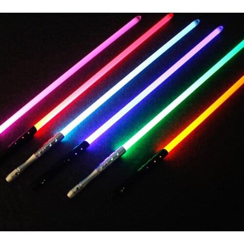 Colorful Cool Sound Effect Lightsaber Frosted Metal Hilt Luminescent Voiced Connectable Laser Sword Children Toys Cosplay Gifts