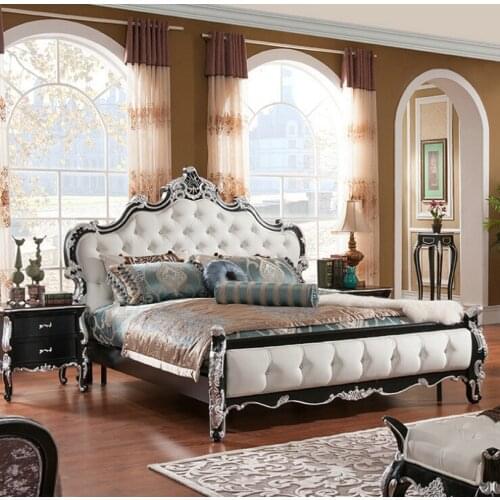 High quality European modern bed French bed bedroom furniture 1.8 m 7074