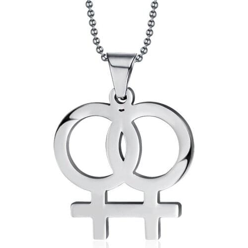 2019 New Maxi Necklace Collier Collares Fashion Female 316l Stainless Steel Pendants&necklaces Cool Lesbian Gay Pride Jewelry
