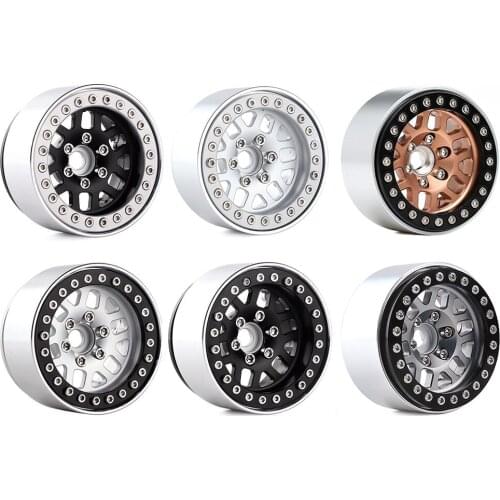 4PCS Metal Alloy 1.9" Wheel BEADLOCK Rim 1/10 RC Rock Crawler for Traxxas TRX-4 Axial SCX10 AXI03007 Tamiya CC01 D90
