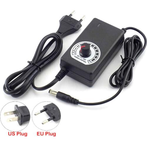 AC 100-220V To DC Adjustable Adapter 3-12V 2.0A CCTV Camera Power Supply Universal Charger for Led Strip Light 5.5*2.5mm K09