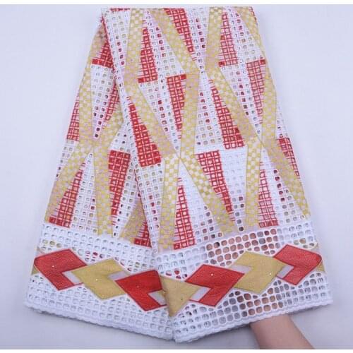 Latest Cotton African Nigerian Dry Lace Fabrics 2020 High Quality Lace Swiss Voile Lace In Switzerland Dubai Fabric 5Yards S1879