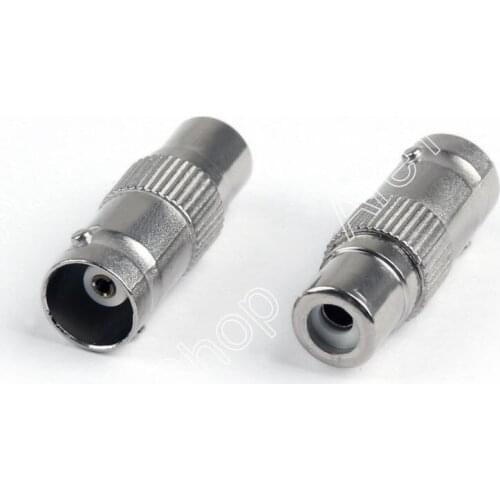 Areyourshop BNC Female Plug Jack to RCA Female Plug Jack Adapter Connector Coupler For CCTV 10PCS L