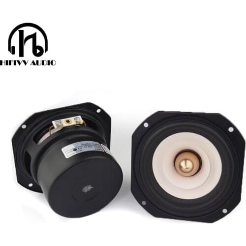 Hifi audio 4'' Square full range speaker 4 inch Full Range Speaker paper cone Aluminum bullet Casting Aluminum Basket 4ohm 15W