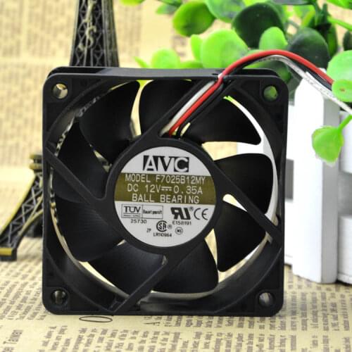 AVC F7025B12MY 7CM 7025 12V 0.35A 3 wire Double ball bearing cooling fan 70x70x25mm
