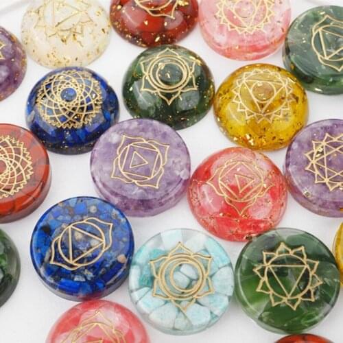 Epoxy Resin Mold Seven Chakras Hemisphere Round Silicone Mould DIY Crafts Tools F3MF