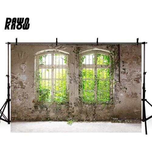 DAWNKNOW Window Retro House Photography Background Outdoor Photographic Backdrops Photo Studio Wedding Photocall lv2693