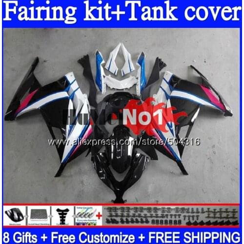 Injection For KAWASAKI ZX-3R EX ZX 300R 2013 2014 2015 2016 2017 95MC.40 ZX300R EX300 R ZX3R 13 14 15 16 17 White Black Fairing