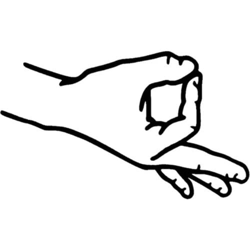 Interesting Pack Circle Game Hand Finger Auto Funny Vinyl Car Styling Decal Motorcycle Sticker