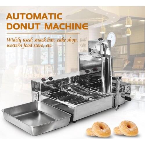 Commercial electric 4 rows automatic donut maker machine,mini donut fryer machine