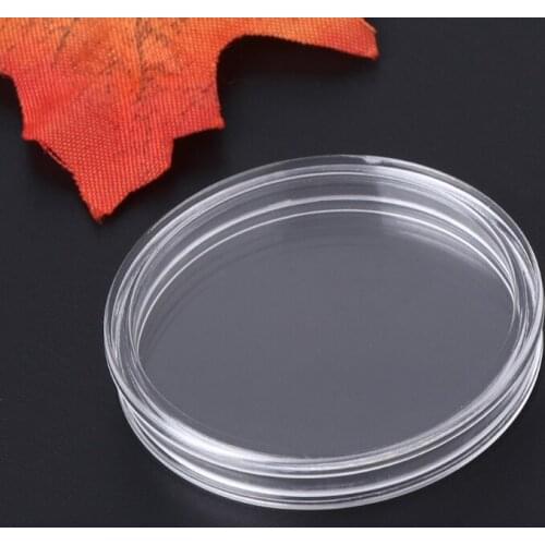 XXFA 1 PC 38.6mm Round Acrylic Coin Capsule Clear Storage Holder For Silver Coin 1 oz