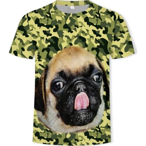 Summer trend new breathable 3D printing T-shirt cute pet series Harajuku shirt 2021 fashion oversized top cute short sleeve