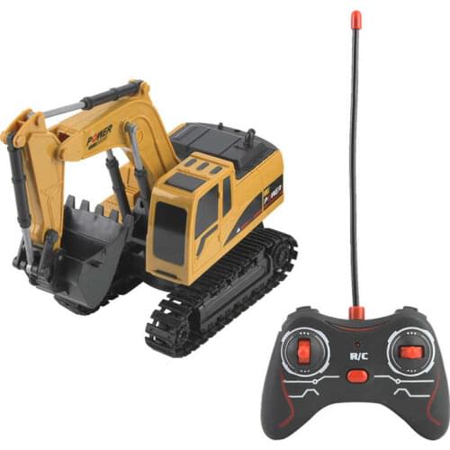 1:24 5CH Remote Control Light Excavator Engineering Car RC Model Truck Vehicle Children RC Car Toy