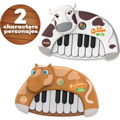 La Granja De Zenon Musical Electronic Piano Interactive Keyboard Toys 13 Keys Animal Instrument Portable Toy for Kids