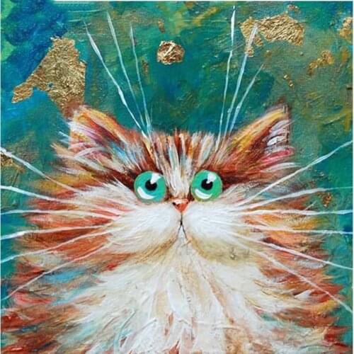 Crafts Needlework Diamond painting Cat Diy Diamond Embroidery Animals 5D square drill Diamond mosaic pasted Cross Stitch sticker