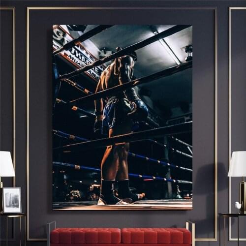 Home Decor Canvas Painting Sports Fighting Pictures Wall Art Strong Man Printed Cool Modular Poster No Frame Artwork Living Room