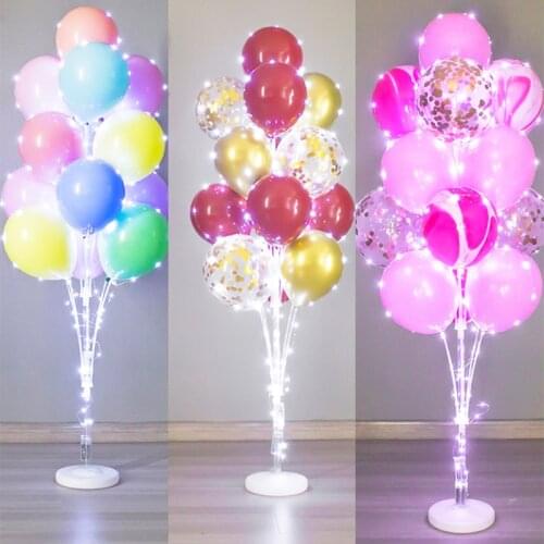 Light Up Balloon Stand Kit Largest Available Lights Decoration Make Balloons For Table Floor Centerpiece with Base Wedding Event