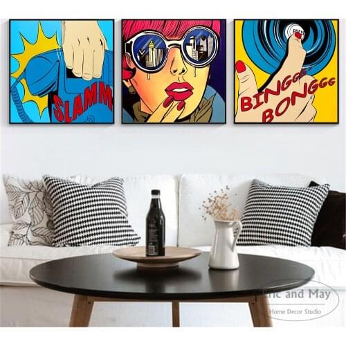 Pop Art Phone And Ring Canvas Painting Wall Art Nordic Decoration Home Modern Poster For Living Room Unframed Print Pictures