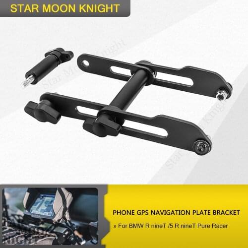 Motorcycle Adjustable Extend Stand Holder Phone Mobile Phone GPS Navigation Plate Bracket For BMW R nineT /5 R nineT Pure Racer